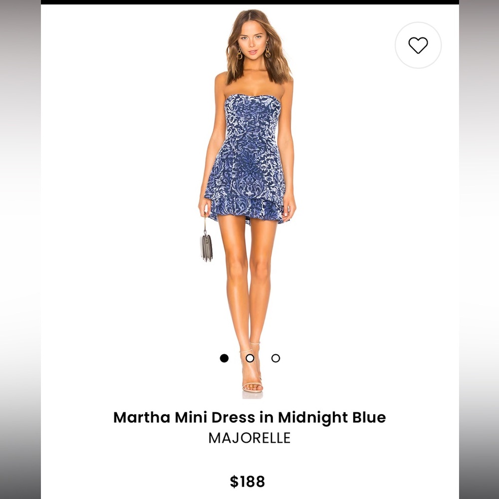 Martha Mini Dress in Midnight Blue size small